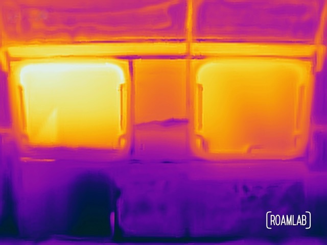 Sunny interior side of the Avion (97.4-139.2°F)