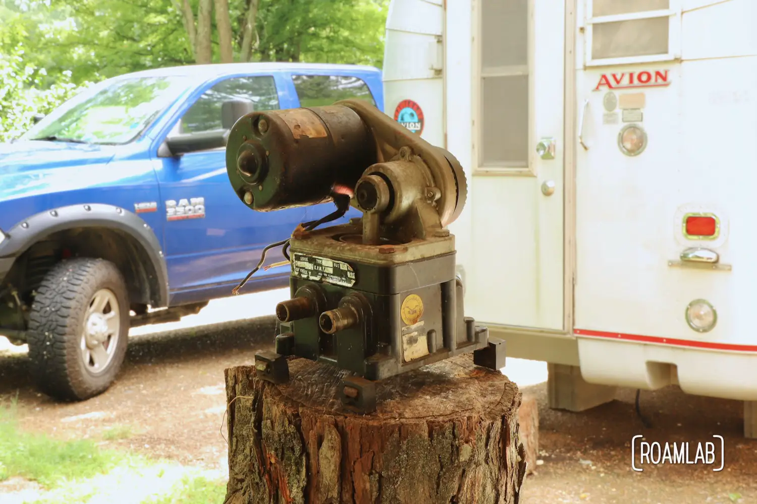 Our vintage 1970 Avion truck camper has its original Peters & Russell water pump. While we will be upgrading the water system, we test the pump for fun.