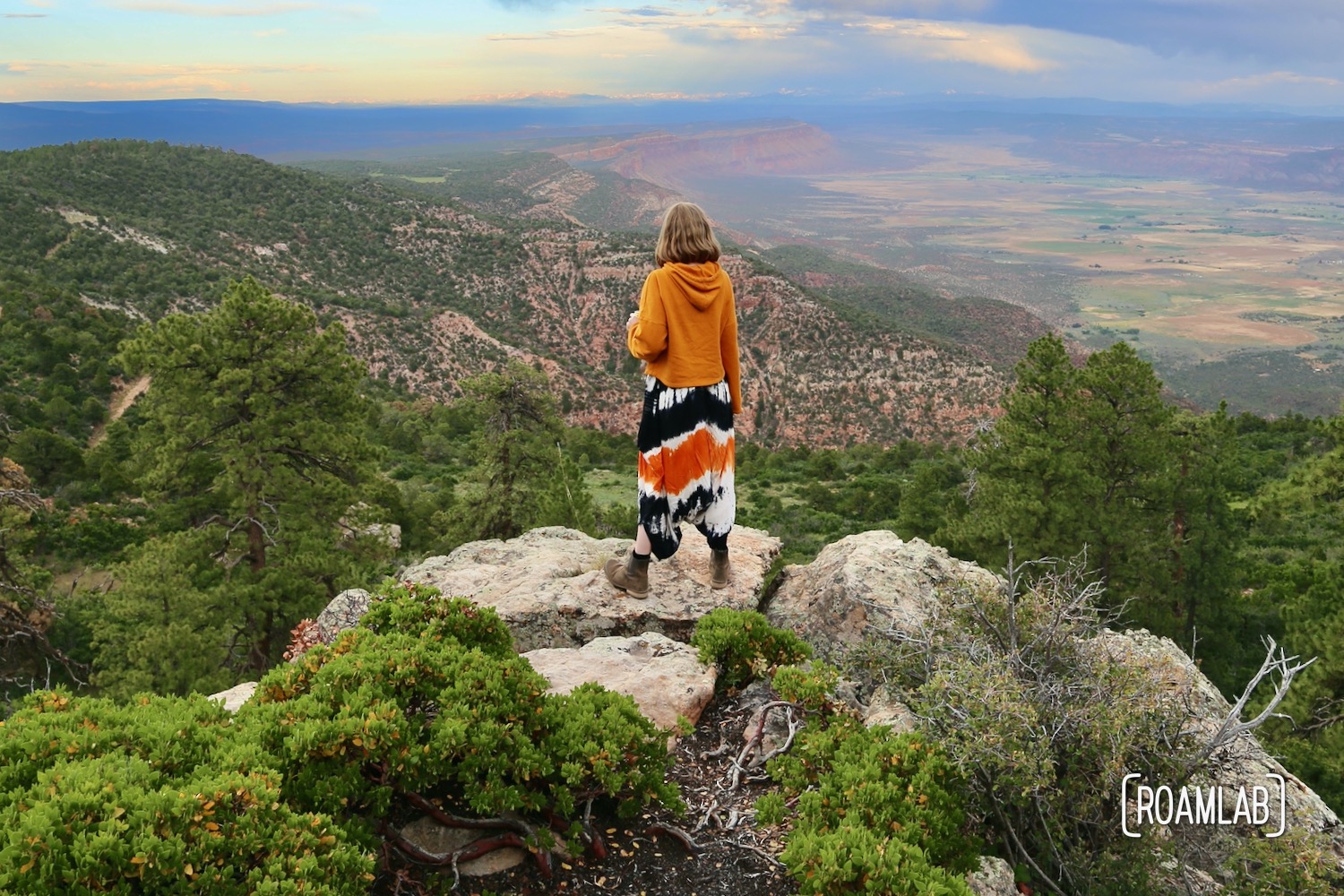 Woman Looking out over the Rimrocker Off-road & OHV trail