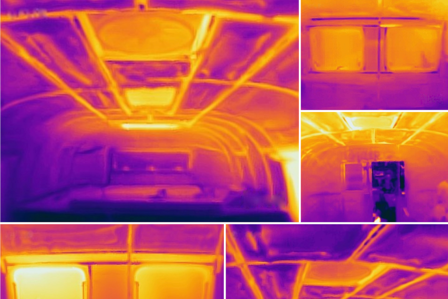 thermal images of camper interior