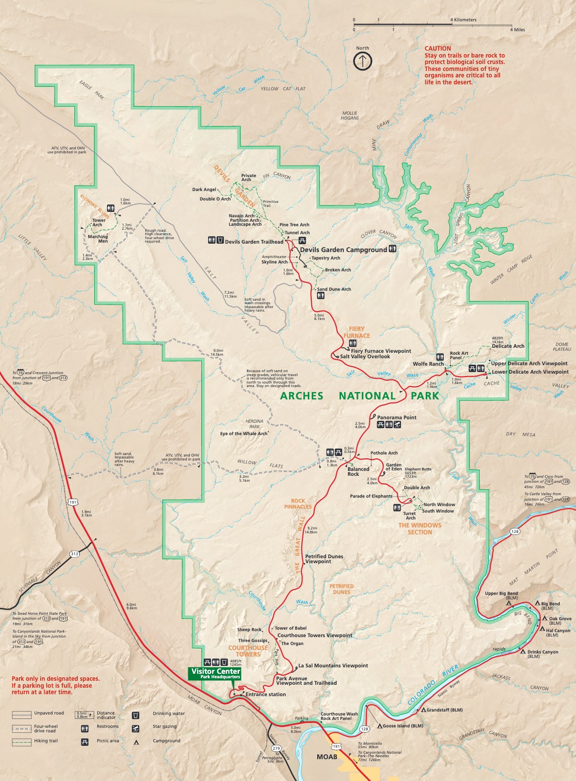 Arches National Park Map