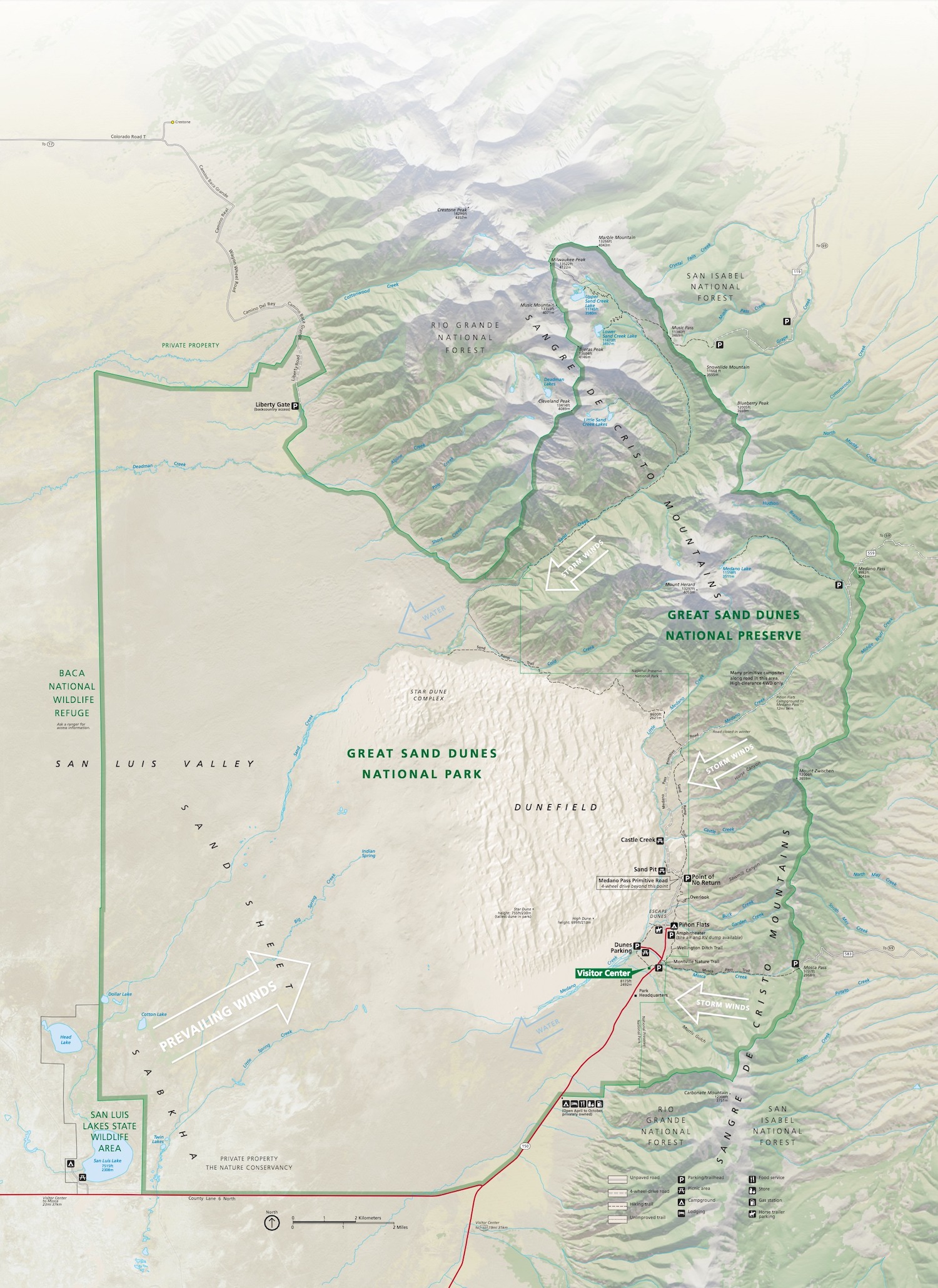Great Sand Dunes National Park Map