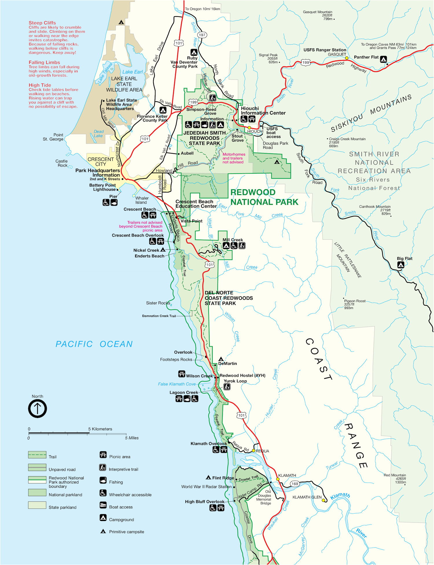 Redwood National Park (North) Map