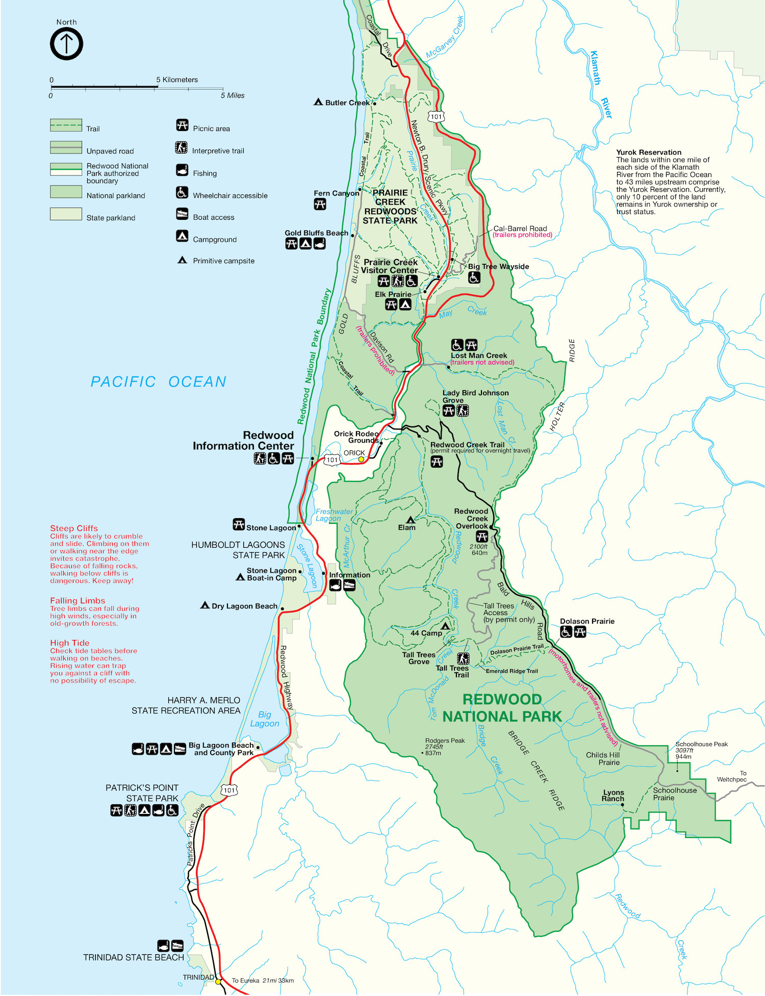 Redwood National Park (South) Map