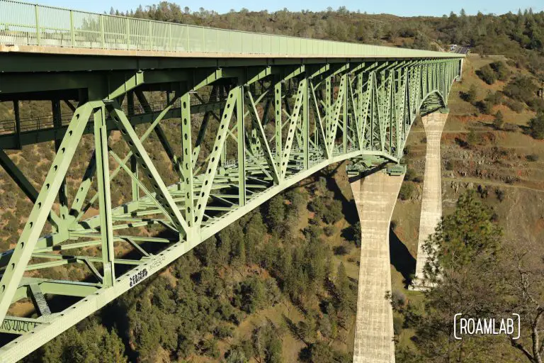 View from the west side of the Foresthill Bridge.