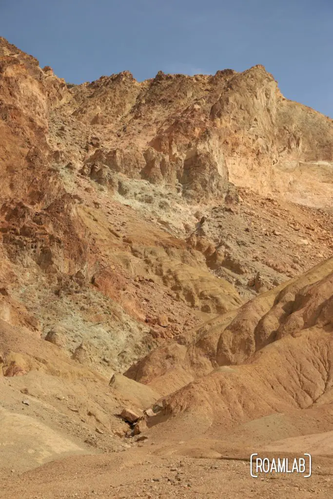 Colorful cliffs along Artist's Road in Death Valley National Park.