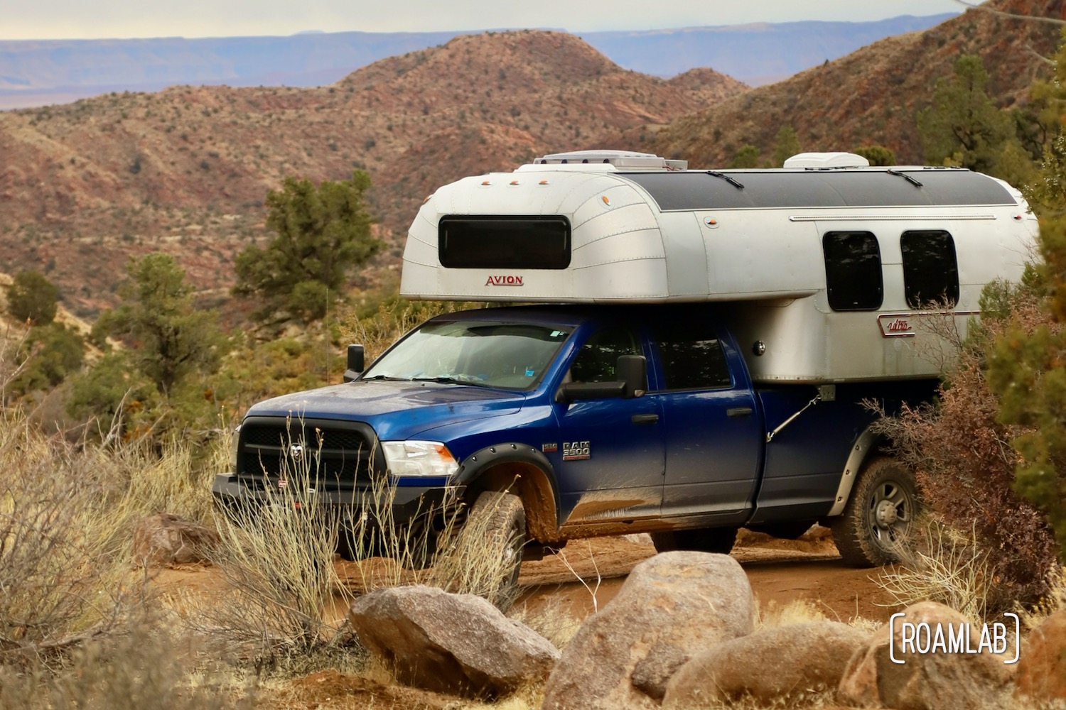 1970 Avion C11 truck camper in Dixie National Forest.