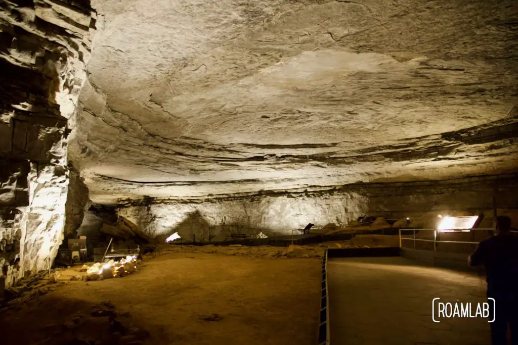 View of the Rotunda Room in Mammoth Cave National Park.