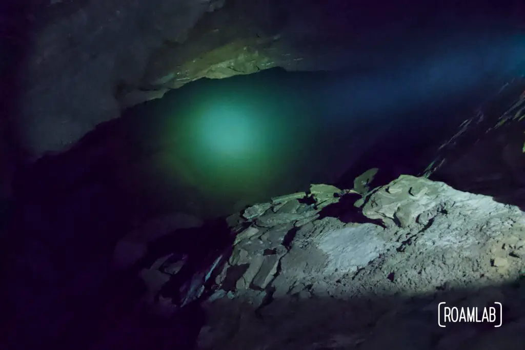 Looking down into the River Styx while on the Geology Tour of Mammoth Cave National Park.