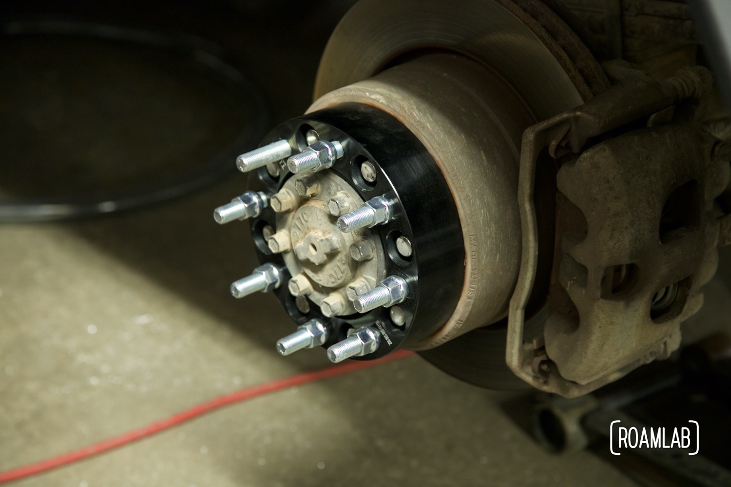2-inch wheel spacer in place.