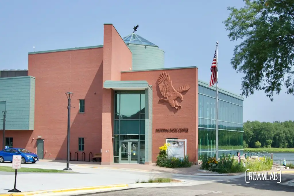 Exterior view of the brick National Eagle Center