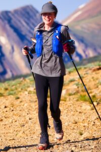 Woman running on the Colorado Trail in Silverheels 100k